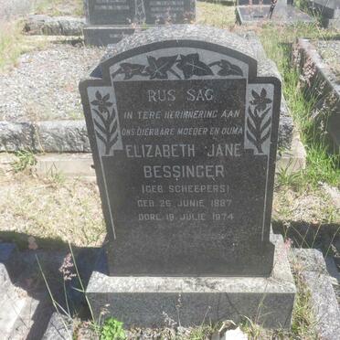 BESSINGER Elizabeth Jane nee SCHEEPERS 1887-1974