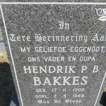 BAKKES Hendrik P.B. 1900-1988