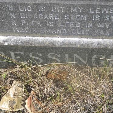 BESSINGER Hendrik Johannes 1876-1963 &amp; Mary Lydia Susanna VAN SCHALKWYK 1884-1959