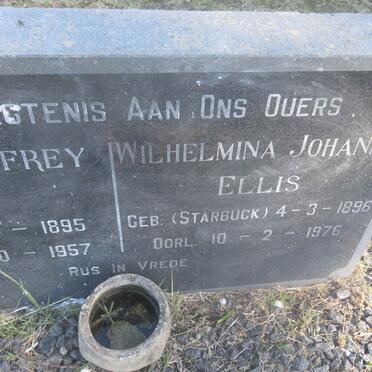 ELLIS William Godfrey 1895-1957 &amp; Wilhelmina Johanna STARBUCK 1896-1976 