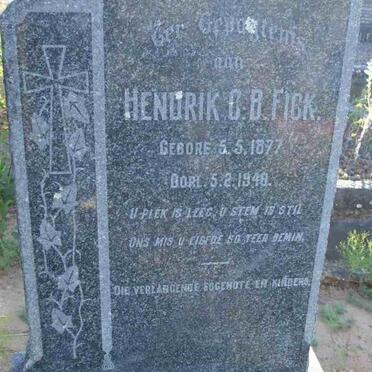 FICK Hendrik G.B. 1877-1940