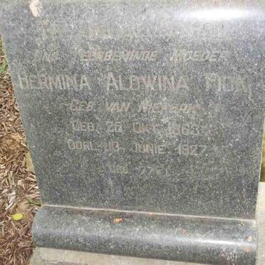 FICK Hermina Aldwina nee VAN NIEKERK 1863-1927