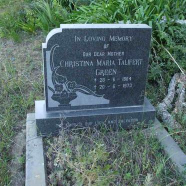 GREEN Christina Maria Talifert 1884-1973