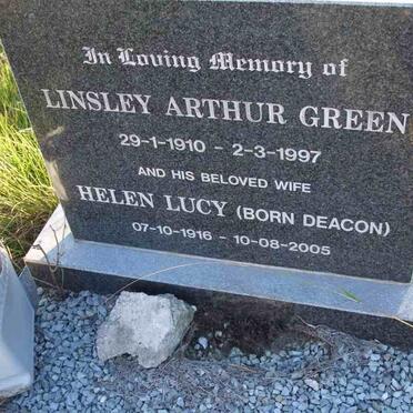 GREEN Linsley Arthur 1910-1997 &amp; Helen Lucy DEACON 1916-2005