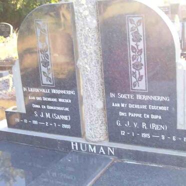 HUMAN G.J.v.R 1915-1975 &amp; S.J.M. 1911-2000