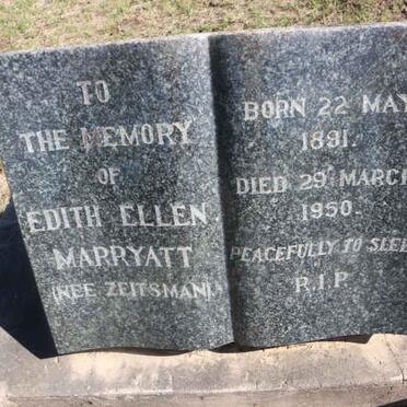 MARRYATT Edith Ellen nee ZEITSMAN 1891-1950
