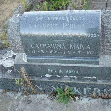 NIEKERK Albert Philip, van 1885-1955 &amp; Catharina Maria 1889-1971