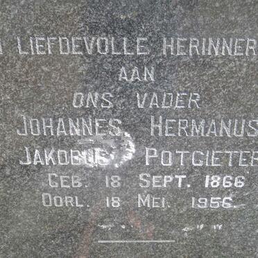 POTGIETER Johannes Hermanus Jakobus 1866-1956