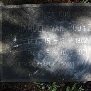 ROOYEN Samuel, van 1902-1961