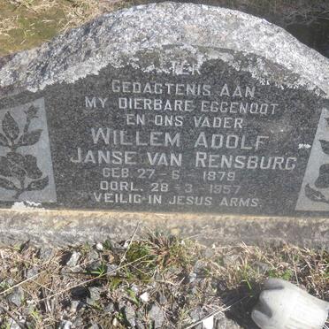 RENSBURG Willem Adolf, Janse van 1879-1957