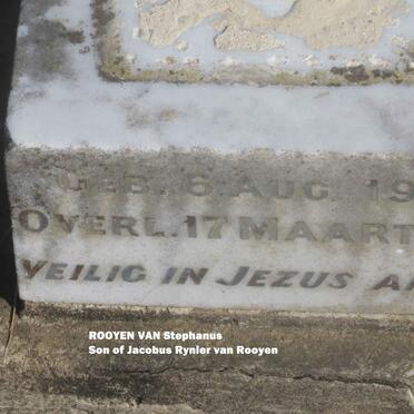 ROOYEN Stephanus, van 1923-1924