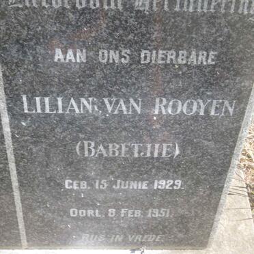 ROOYEN Lilian, van 1929-1951