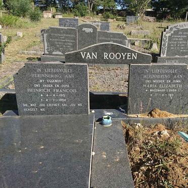 ROOYEN Heinrich Francois, van 1915-1994 &amp; Maria Elizabeth WAGENAAR 1919-