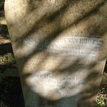 ROOYEN Johannes Jacobus, van 1854-1934 &amp; Jacoba Catharina SCHEEPERS 1856-1922