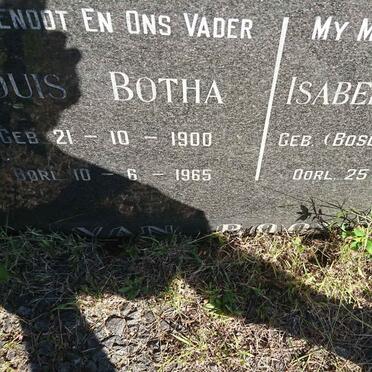 ROOYEN Louis Botha, van 1900-1965 &amp; Isabella Elizabeth BOSCH 1903-1973 