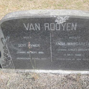 ROOYEN Gert Rynier 1885-1959 &amp; Anna Margaretha ENGELBRECHT 1888-1973