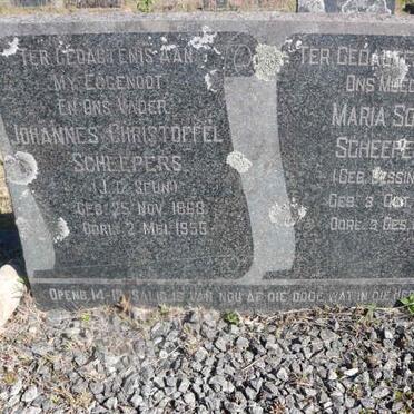 SCHEEPERS Johannes Christoffel 1868-1955 &amp; Martha Sophia BESSINGER 1873-1966