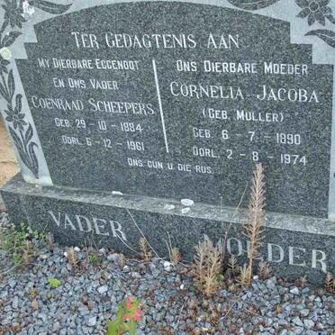 SCHEEPERS Coenraad 1884-1961 &amp; Cornelia Jacoba MULLER 1890-1974