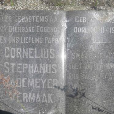 VERMAAK Cornelius Stephanus Rademeyer 1906-1952