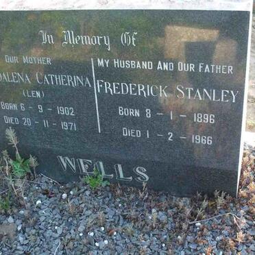 WELLS Frederick Stanley 1896-1966 &amp; Magdalena Catherina 1902-1971