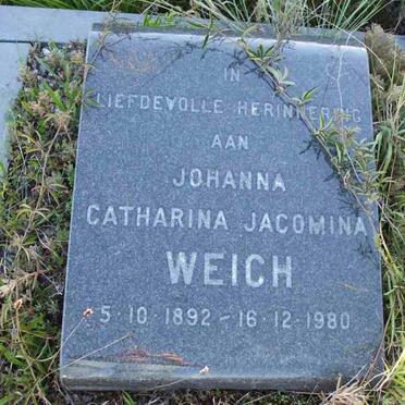 WEICH Johanna Catharina Jacomina 1892-1980