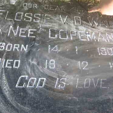 WALT Flossie, v.d. nee COPEMAN 1904-1971