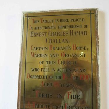 CRALLAN Ernest Charles Hamar -1900