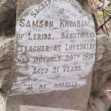 KHOABANE Samson -1918