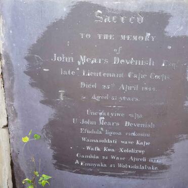 DEVENISH John Mears -1844