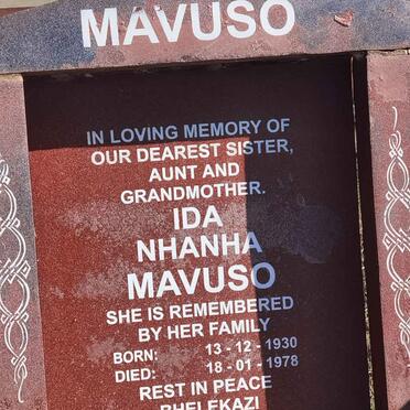 MAVUSO Ida Nhanha 1930-1978