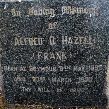 HAZELL Alfred  D. 1893-1950