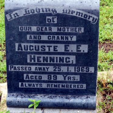 HENNING Auguste E.E. -1969