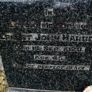 HARBER Ernest John - 1928