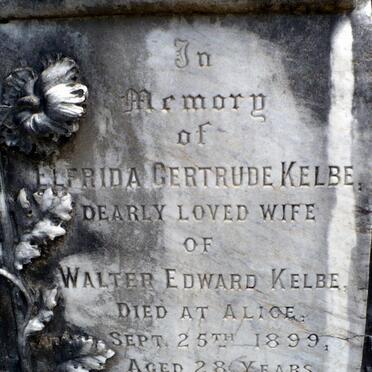 KELBE Elfrida Gertrude -1899