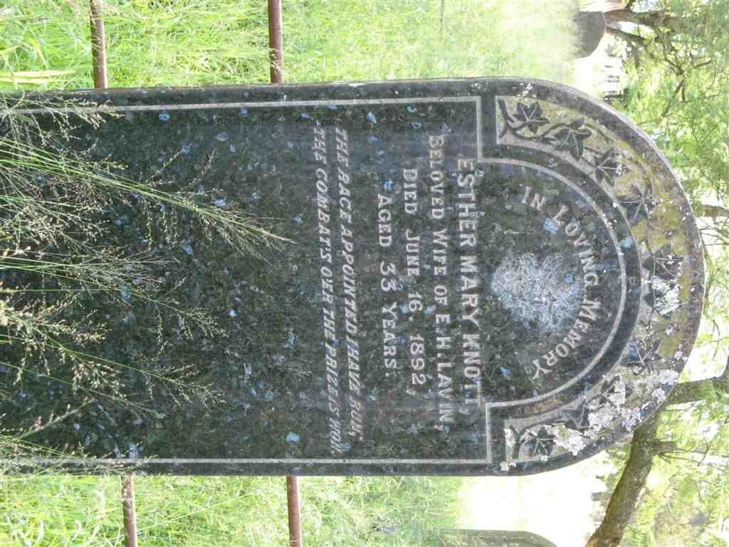 LAVIN Esther Mary nee KNOTT -1892