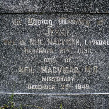 MACVICAR Neil -1949 &amp; Jessie -1936