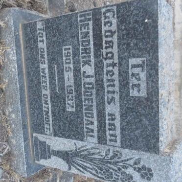 ODENDAAL Hendrik J. 1905-1937