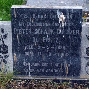 PREEZ Pieter Schalk Coetzer, du 1889-1969