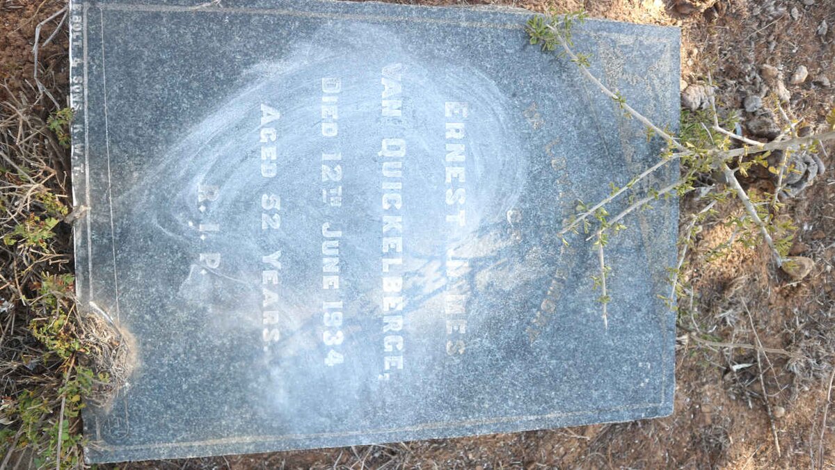 QUICKELBERGE Ernest James, van -1934