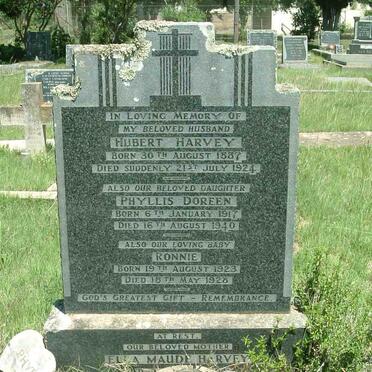HARVEY Hubert 1887-1924 &amp; Ella Maude -1946