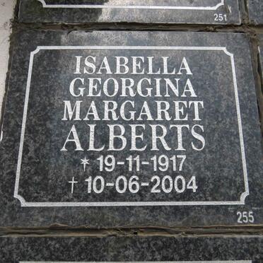 ALBERTS Isabella Georgina Margaret 1917-2004
