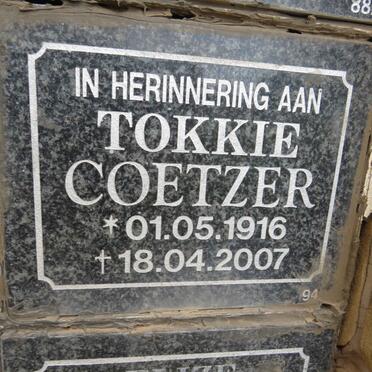 COETZER Tokkie 1916-2007
