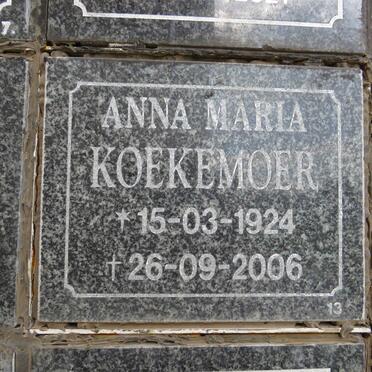 KOEKEMOER Anna Maria 1924-2006