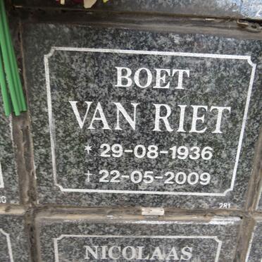 RIET Boet, van 1936-2009