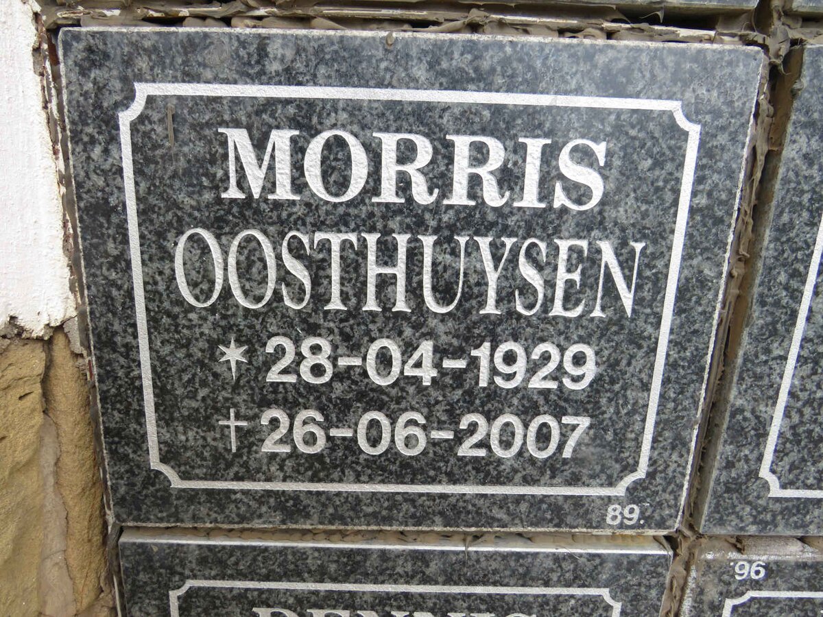 OOSTHUYSEN Morris 1929-2007