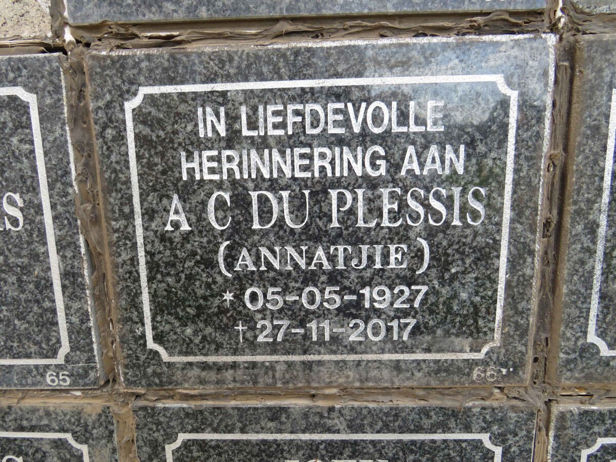 PLESSIS A.C., du 1927-2017