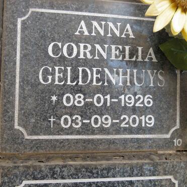 GELDENHUYS Anna Cornelia 1926-2019