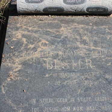 BESTER Cornelius Johannes Petrus 1953-1996