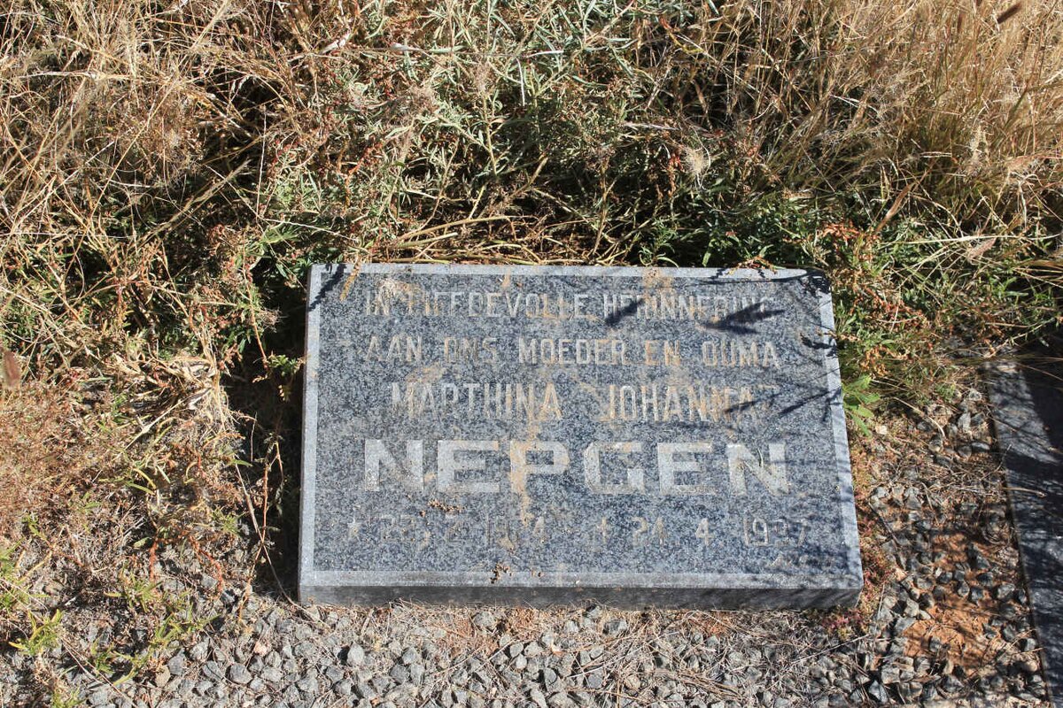 NEPGEN Marthina Johanna 1914-1997