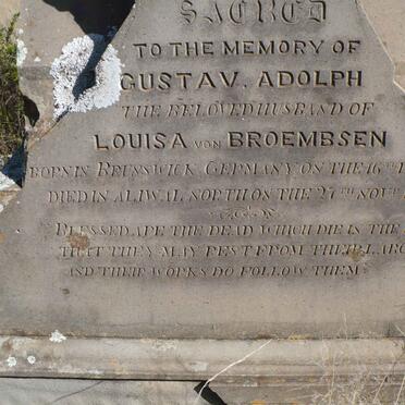 BROEMBSEN Gustav Adolph, von 1844-1885